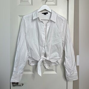 Sanctuary Button-Up Tie Front Blouse NWOT